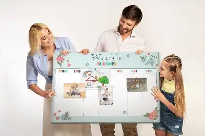 Tableau de liège Répartition hebdomadaire des tâches maison