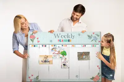Tableau de liège Répartition hebdomadaire des tâches maison