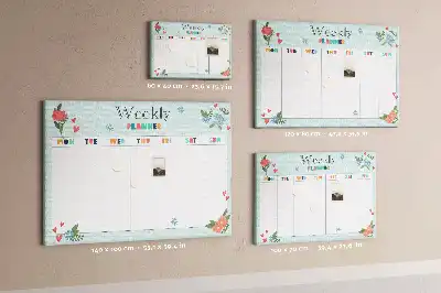 Tableau de liège Répartition hebdomadaire des tâches maison