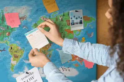 Tableau en liège déco Carte dessin animé
