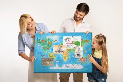 Tableau en liège déco Carte dessin animé
