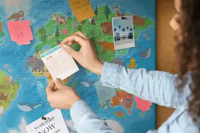 Tableau en liège déco Carte dessin animé