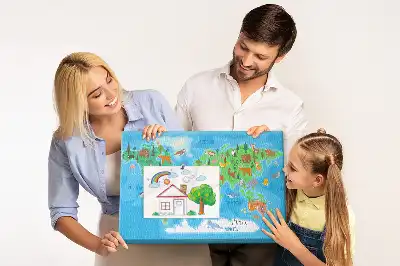 Tableau en liège déco Carte dessin animé