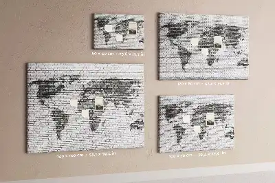 Tableau de liège Motif de briques du monde