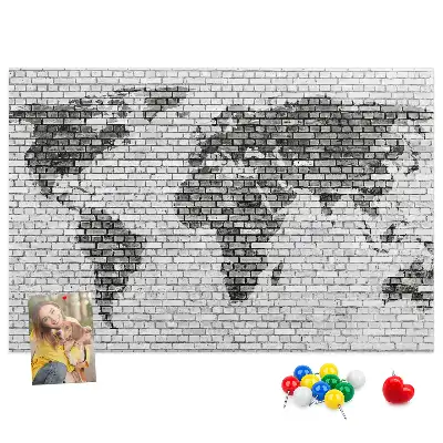 Tableau de liège Motif de briques du monde