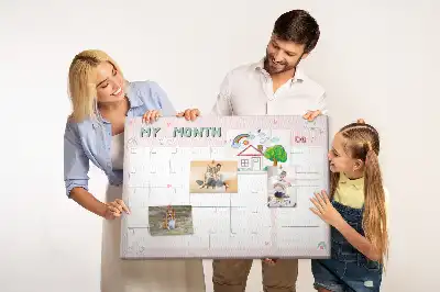 Tableau en liège déco Planificateur mensuel pour enfants