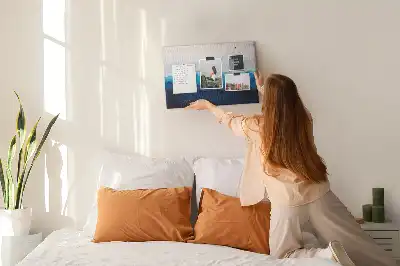Tableau d'affichage en liège motif aquarelle montagnes