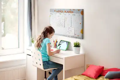 Tableau en liège déco Organisateur de tâches pour une semaine