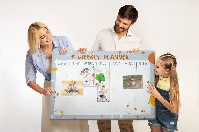 Tableau en liège déco Organisateur de tâches pour une semaine