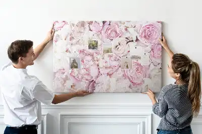 Tableau de liège avec motif de plantes ornementales stylisées