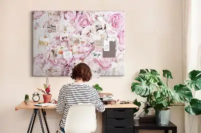 Tableau de liège avec motif de plantes ornementales stylisées