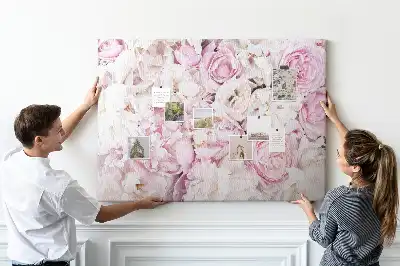 Tableau de liège avec motif de plantes ornementales stylisées