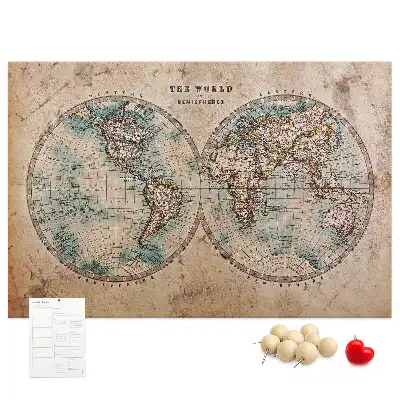 Tableau d’affichage en liège Monde globe carte