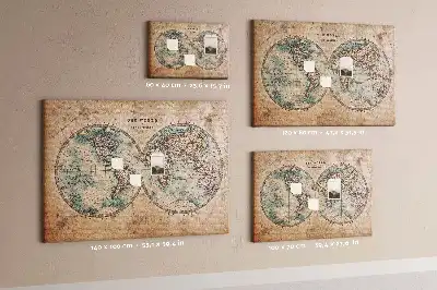 Tableau d’affichage en liège Monde globe carte