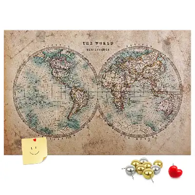 Tableau d’affichage en liège Monde globe carte