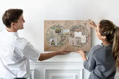 Tableau d’affichage en liège Monde globe carte