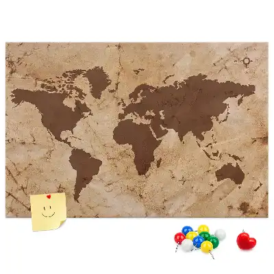 Tableau de liège Atlas du globe de style vintage