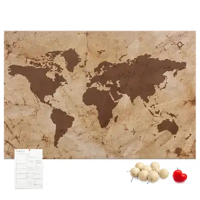 Tableau de liège Atlas du globe de style vintage