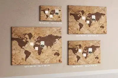 Tableau de liège Atlas du globe de style vintage
