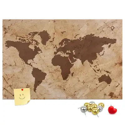 Tableau de liège Atlas du globe de style vintage