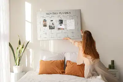 Tableau d’affichage en liège Planning mensuel