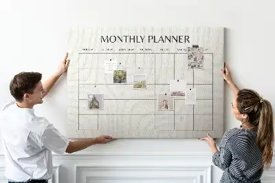 Tableau d’affichage en liège Planning mensuel