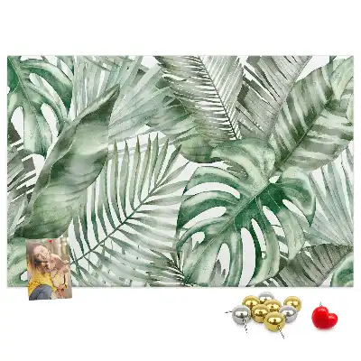 Tableau en liège motif botanique flore verte