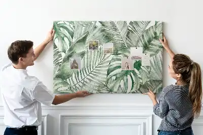 Tableau en liège motif botanique flore verte