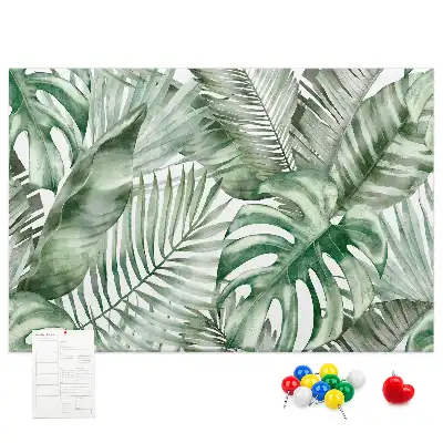 Tableau en liège motif botanique flore verte