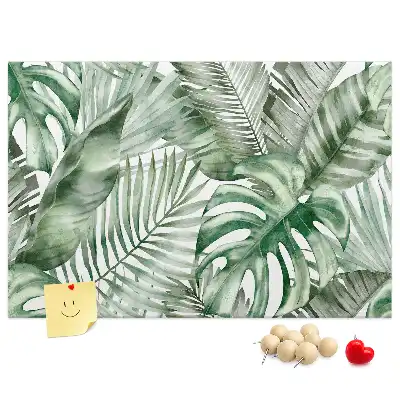 Tableau en liège motif botanique flore verte
