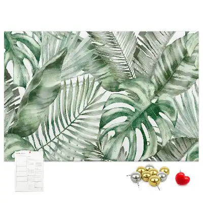 Tableau en liège motif botanique flore verte