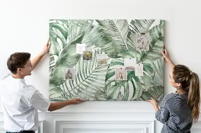 Tableau en liège motif botanique flore verte