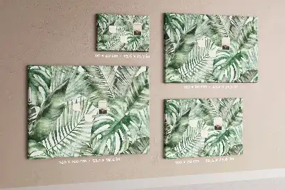 Tableau en liège motif botanique flore verte