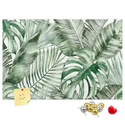 Tableau en liège motif botanique flore verte