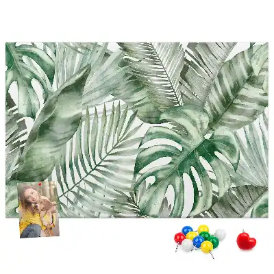 Tableau en liège motif botanique flore verte