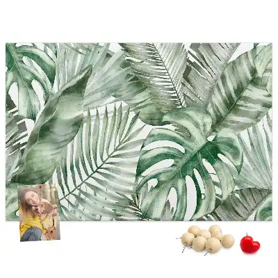 Tableau en liège motif botanique flore verte