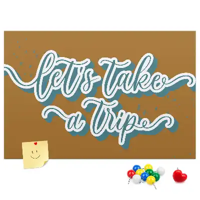 Tableau d’affichage en liège Partons en voyage