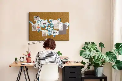 Tableau d’affichage en liège Partons en voyage