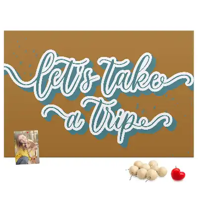Tableau d’affichage en liège Partons en voyage