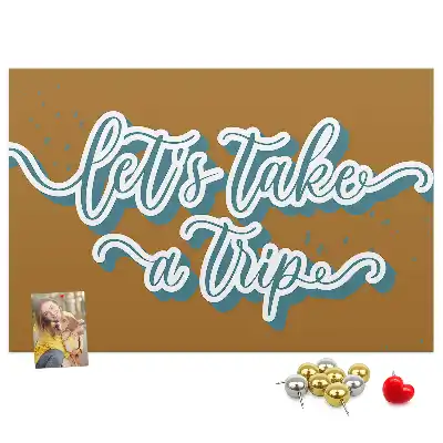 Tableau d’affichage en liège Partons en voyage