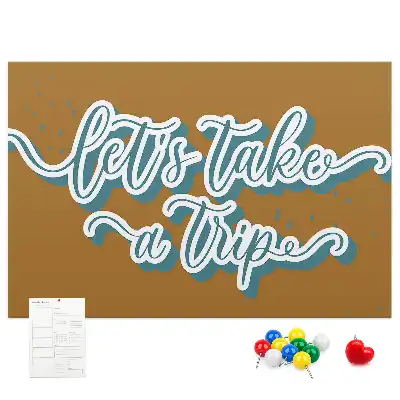 Tableau d’affichage en liège Partons en voyage