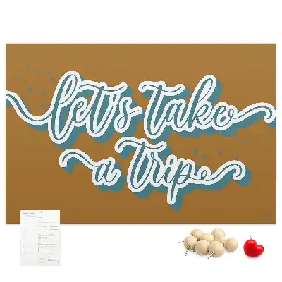 Tableau d’affichage en liège Partons en voyage