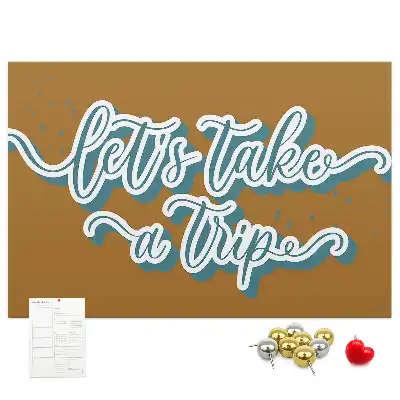 Tableau d’affichage en liège Partons en voyage