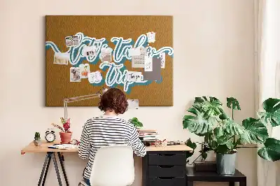 Tableau d’affichage en liège Partons en voyage