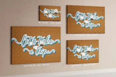 Tableau d’affichage en liège Partons en voyage