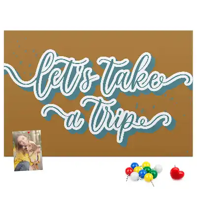 Tableau d’affichage en liège Partons en voyage