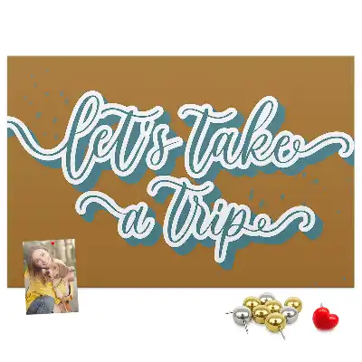 Tableau d’affichage en liège Partons en voyage