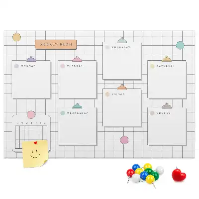 Tableau en liège déco Plan hebdomadaire