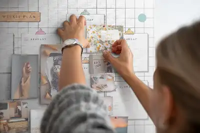 Tableau en liège déco Plan hebdomadaire