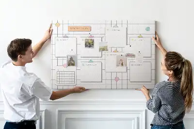 Tableau en liège déco Plan hebdomadaire